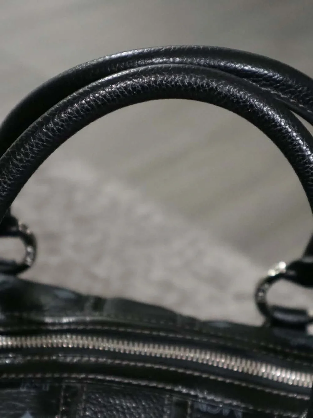 Authentic MCM Mini Boston Satchel in Black Visetos